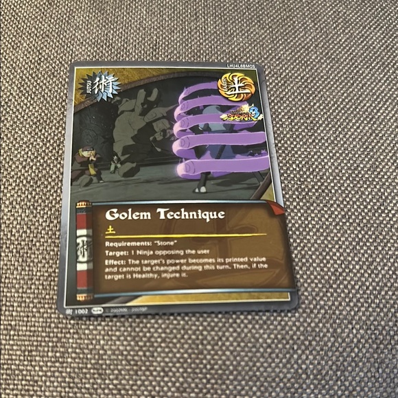 Naruto CCG JUTSU FOIL COMMON #1002 Golem Technique Trading Card - Picture 1 of 1